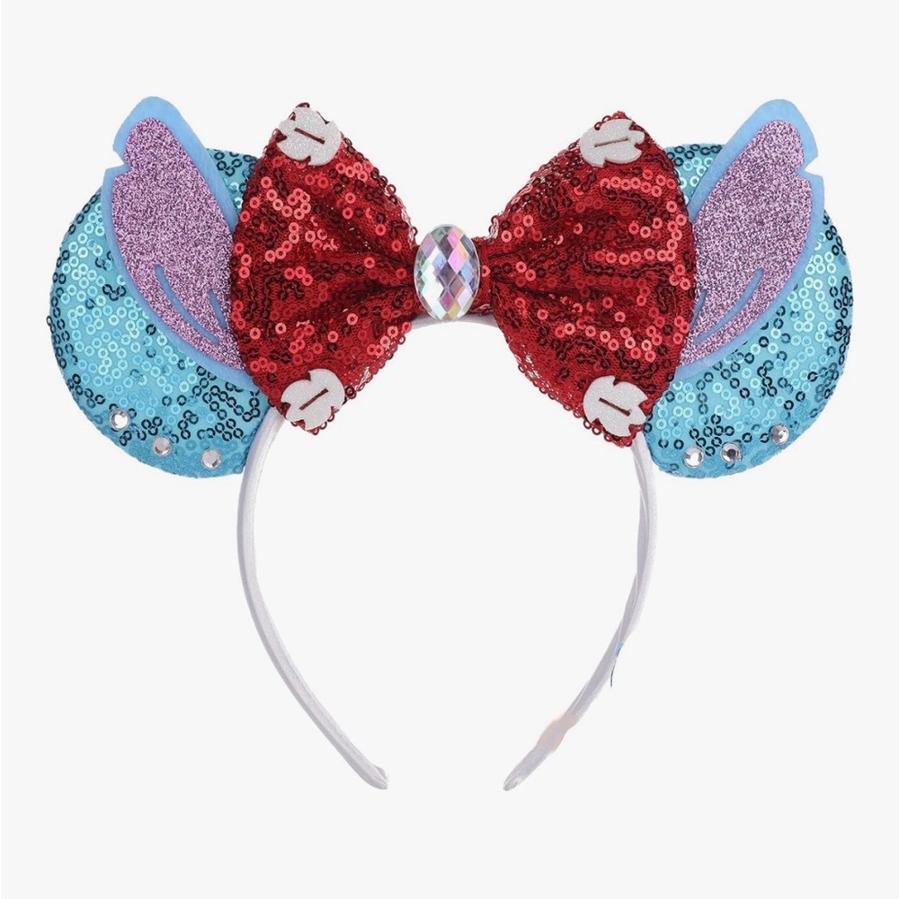 Stitch Ears,Blue Mouse Ears Headbands with Bow Costume